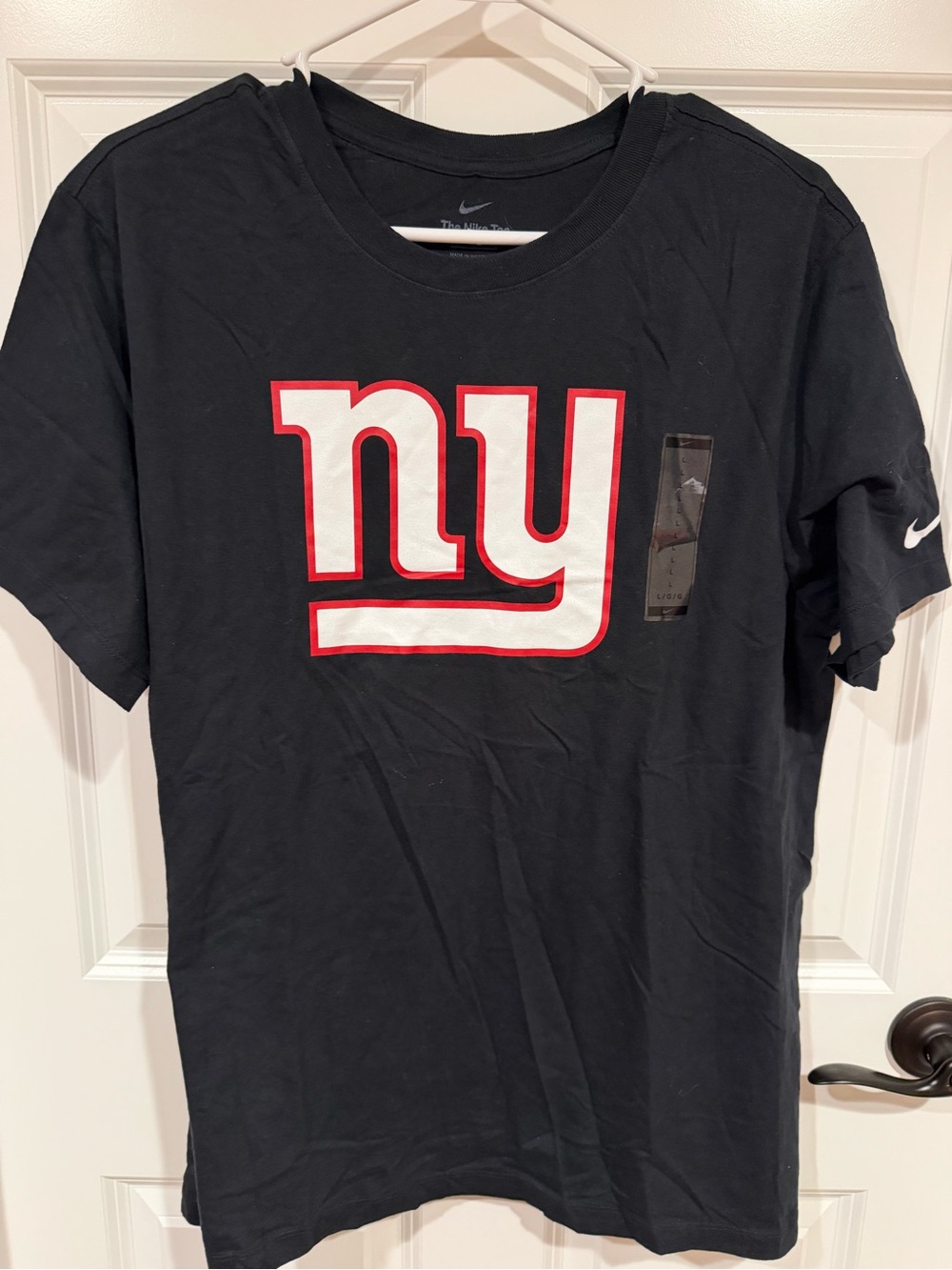 Nike The Nike Tee New York Giants NY Logo Football T-Shirt Black Size L